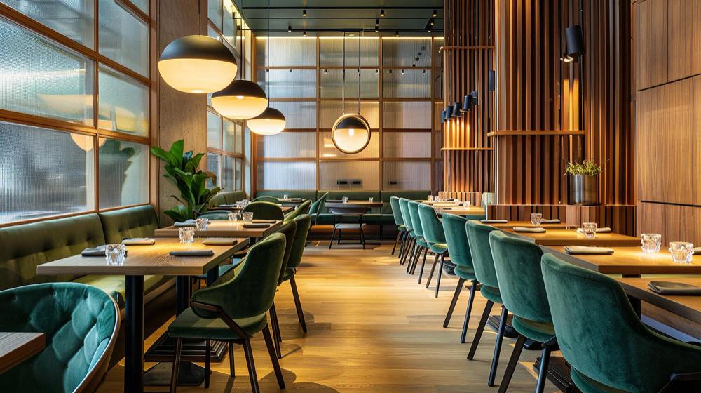 sophisticated restaurant décor