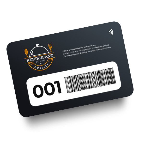exemplo de comanda eletrônica RFID para restaurante