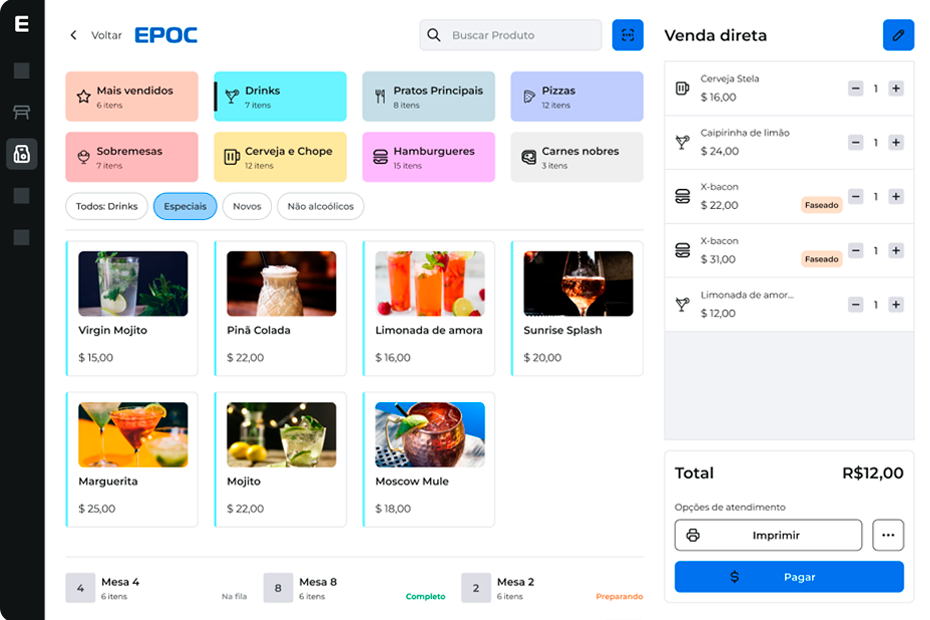 sistema pdv para restaurante