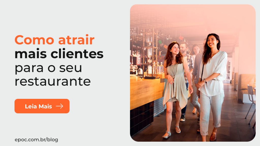 clientes entrando em restaurante, ao lado do título como atrair clientes para restaurantes
