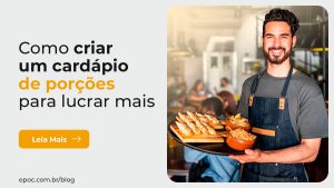 garçom servindo porções no restaurante