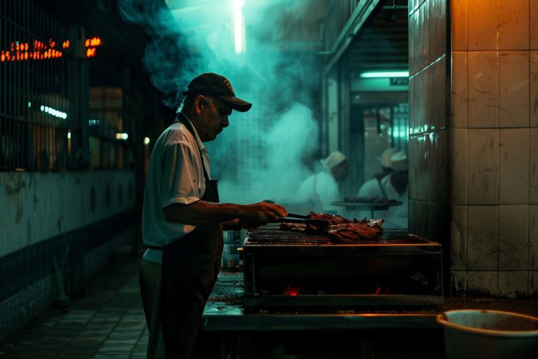 inflação de carnes - cozinheiro preparando carnes em restaurante
