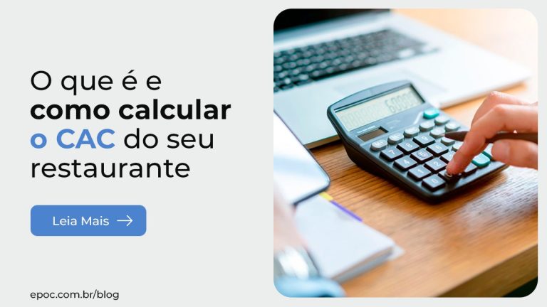 banner com uma calculadora e destaque para o título "O que é e como calcular o CAC do seu restaurante"